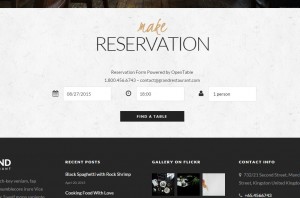 theme wordpress restaurant reservation