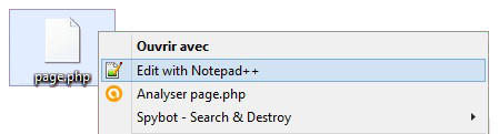 ouvrir page avec notepad++