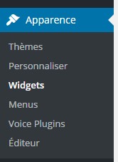 widget mailchimp menu