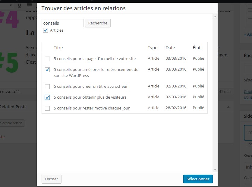 popup choix article similaire plugin manual related post