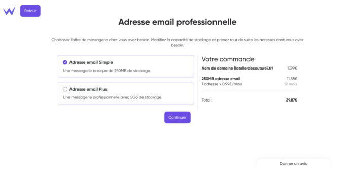 créer une adresse mail pro shopify