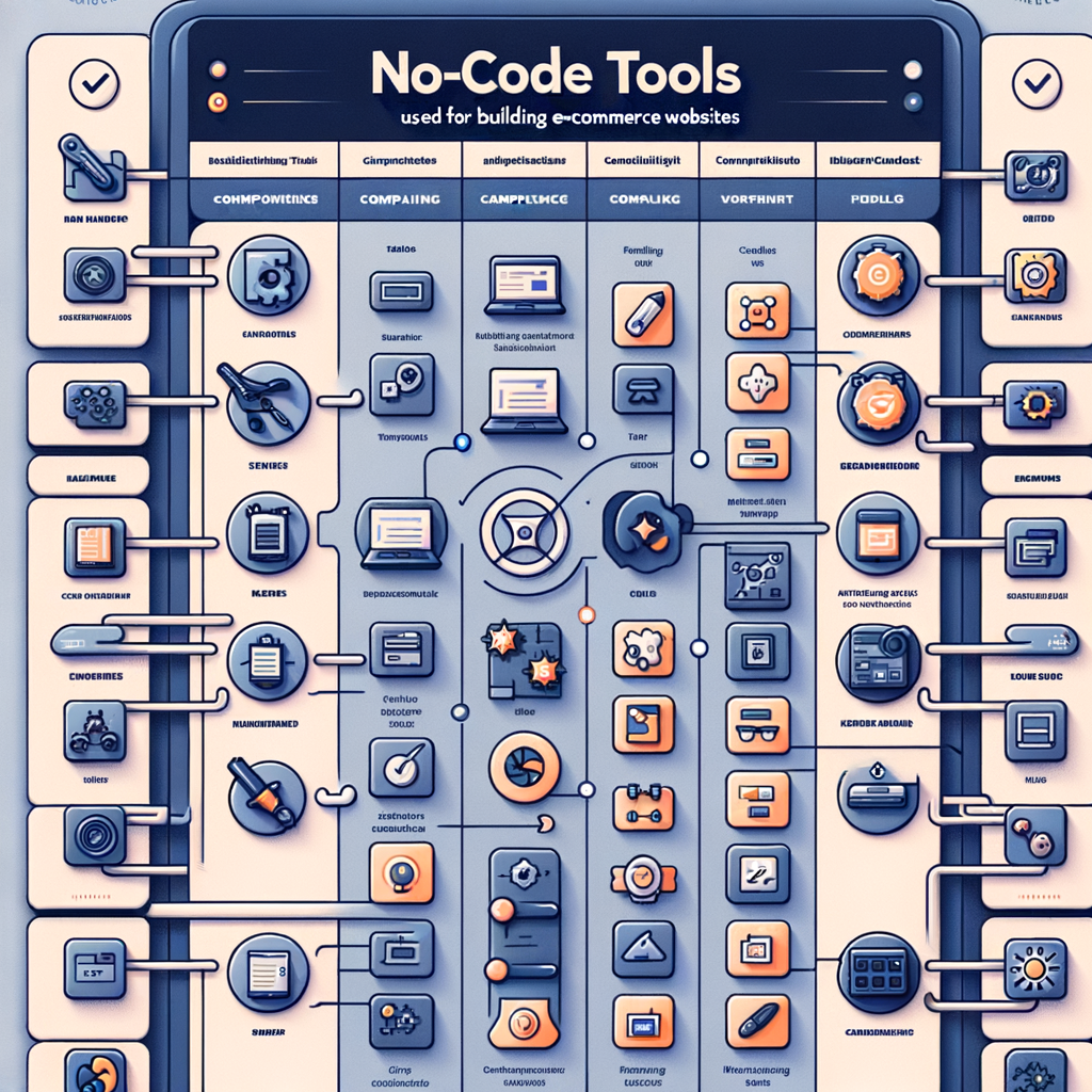 Un graphique comparatif des principaux outils no-code pour la création de sites e-commerce.