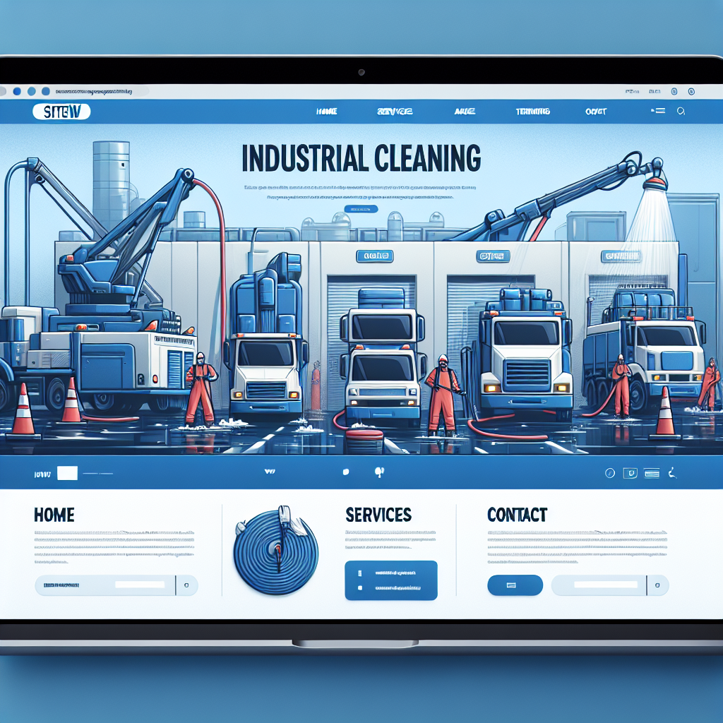 Captures d'écran de sites web de nettoyage industriel créés avec SiteW.