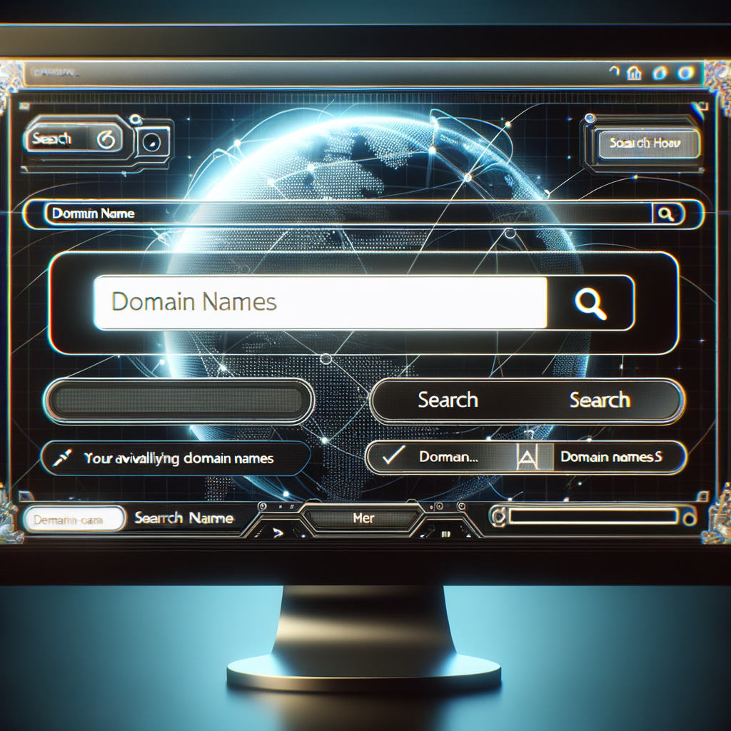 Un écran d'ordinateur affichant une page de recherche de nom de domaine.