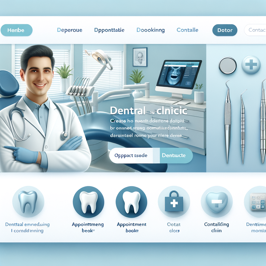 Exemple de design de site web pour un cabinet dentaire.