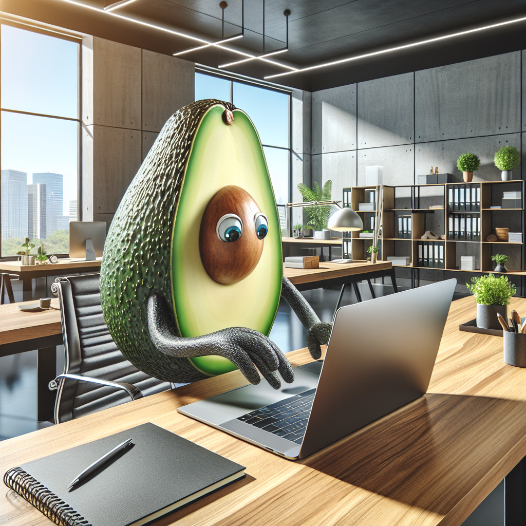 Un avocat consultant un ordinateur portable dans un bureau moderne.