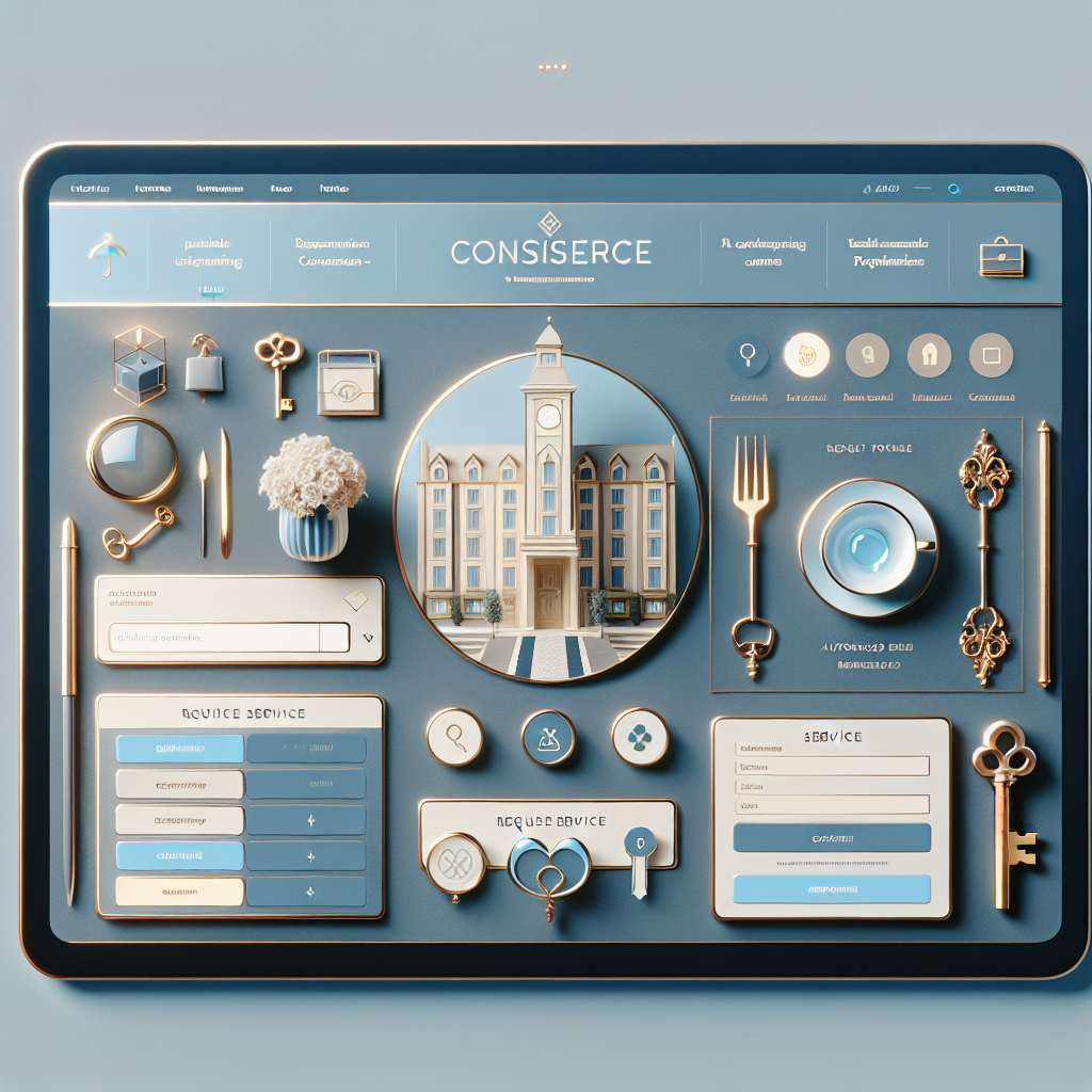 Capture d'écran d'un site web de conciergerie bien conçu.