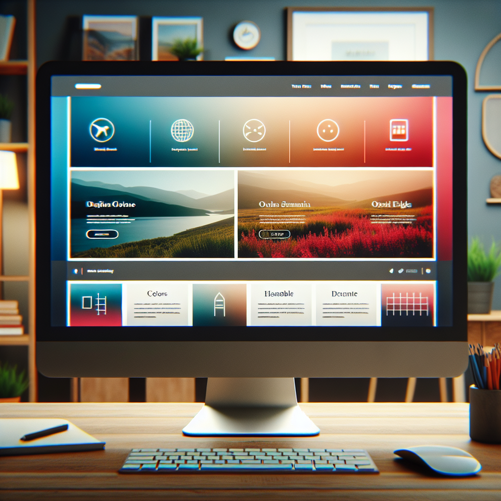 Un écran d'ordinateur affichant un site web avec un design moderne et attrayant.