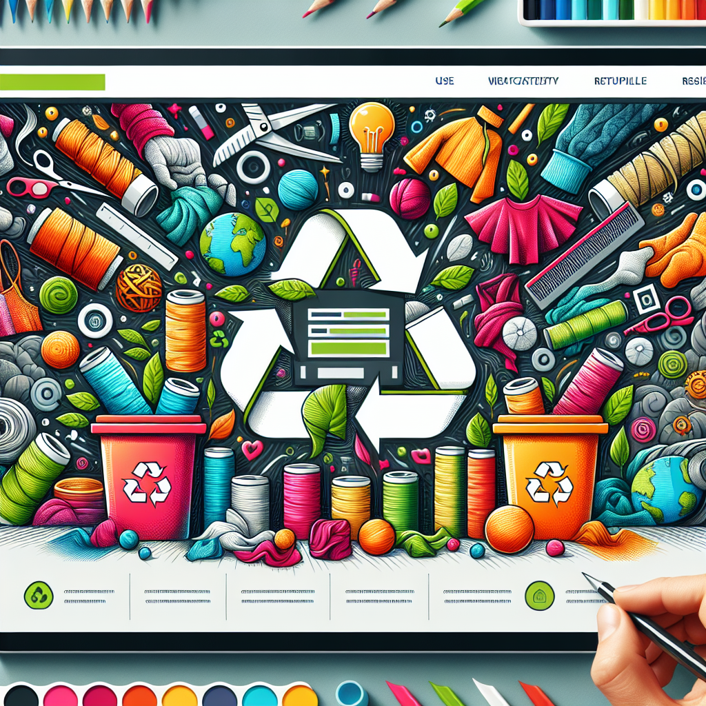 Un site web de recyclage textile avec un design moderne et attrayant.