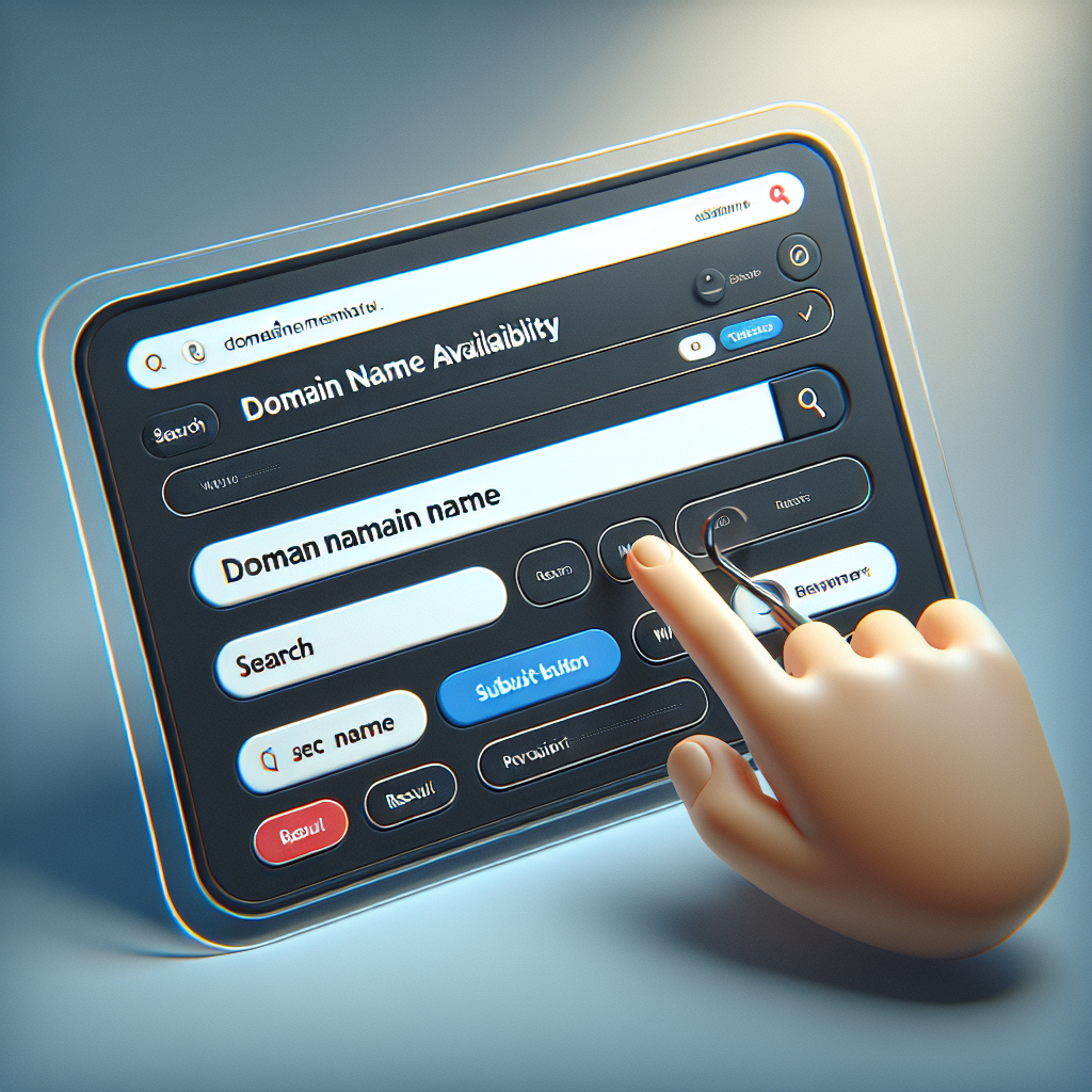 Capture d'écran d'un outil de vérification de disponibilité de nom de domaine.