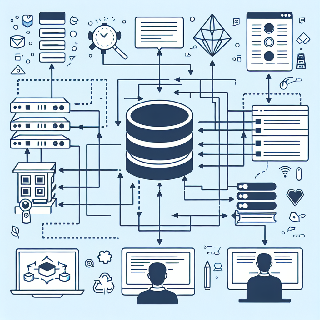 Schéma simplifié de l'architecture d'un site web.