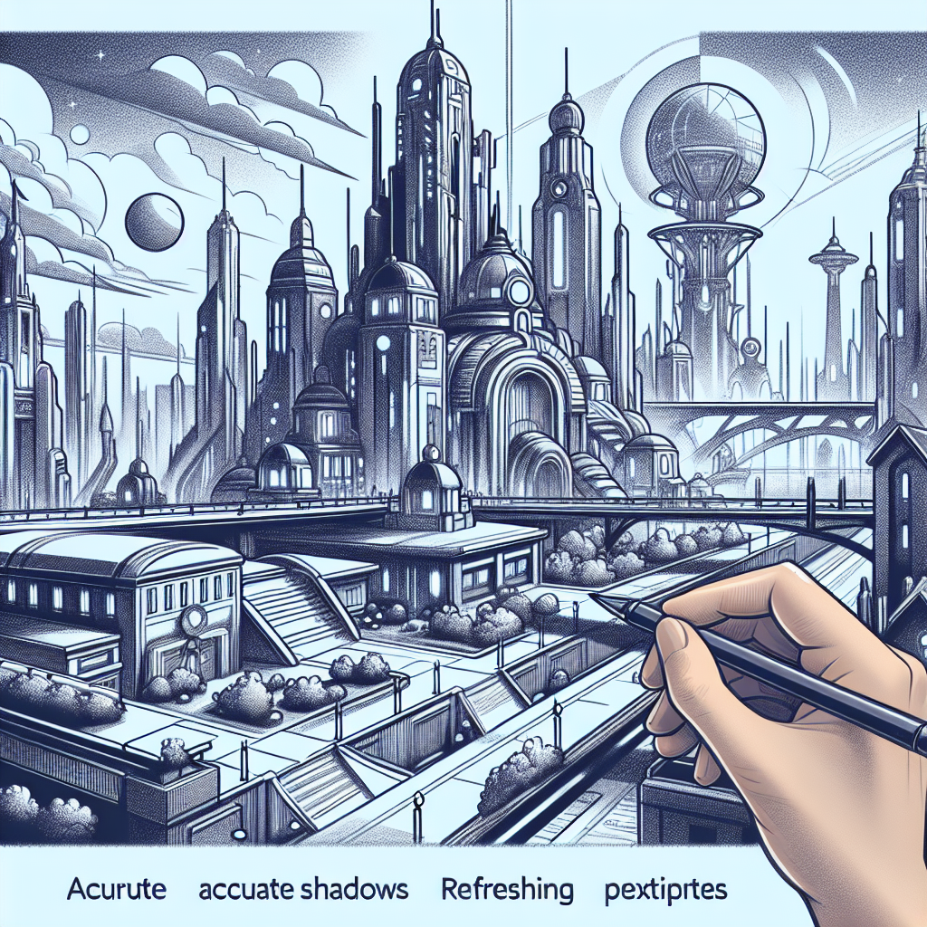 Un paysage futuriste illustrant un design web immersif.