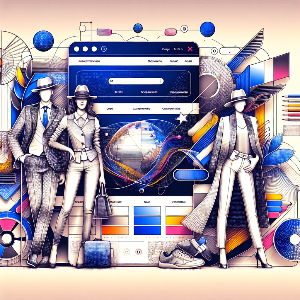 Illustration abstraite de design web moderne et professionnel.