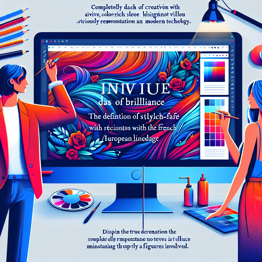 Un écran d'ordinateur affichant un design web immersif et coloré.