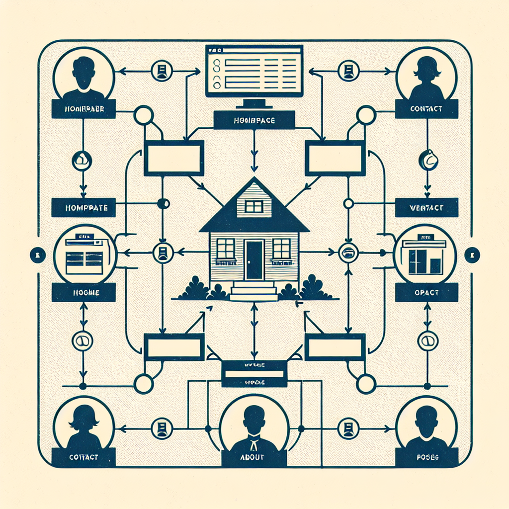 Schéma d'une structure de site web simplifiée.