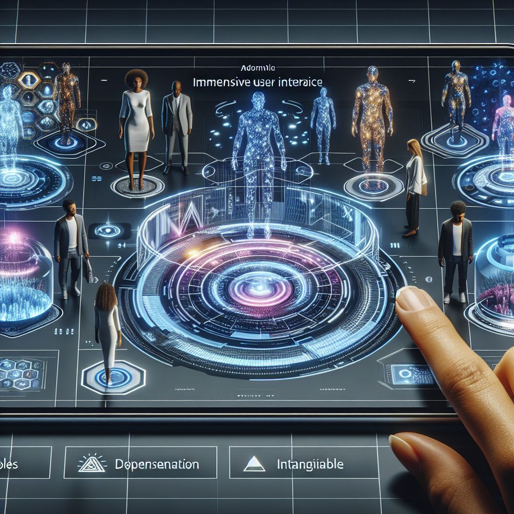 Un design futuriste montrant une interface utilisateur immersive.