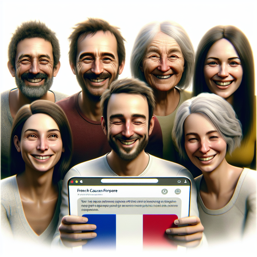 Une scène montrant des utilisateurs satisfaits naviguant sur un site web.