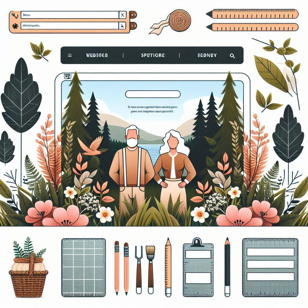 Un design de site web attrayant avec des éléments naturels et bio.