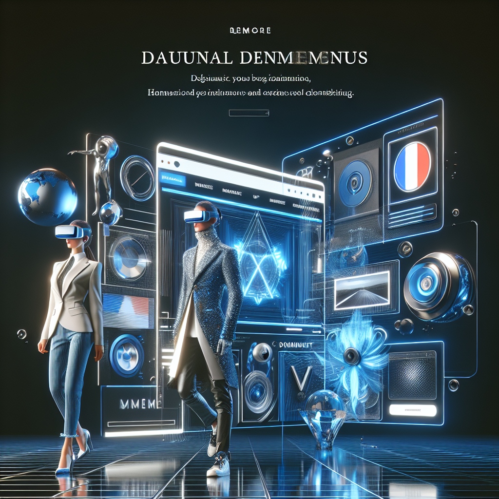 Un design de site web moderne et immersif avec des éléments de réalité virtuelle.