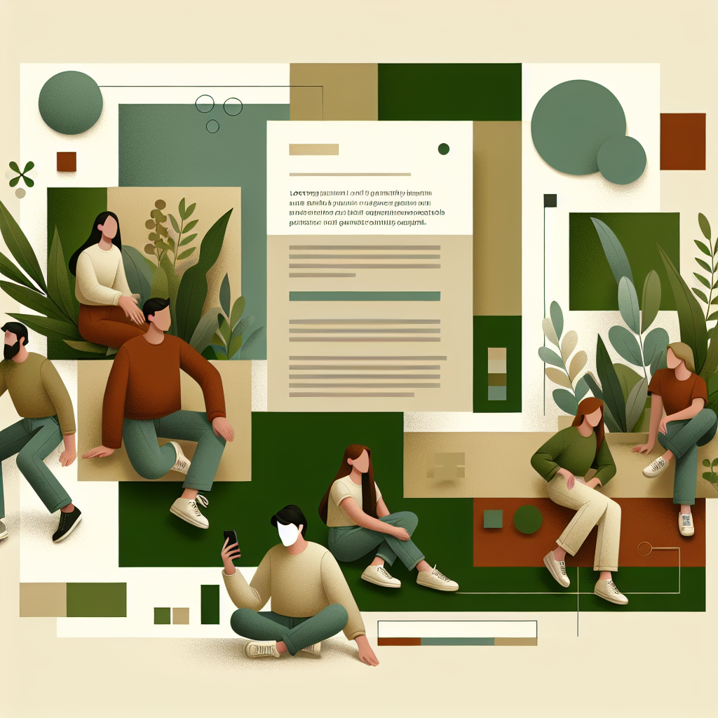 Un design web minimaliste et naturel avec des couleurs vertes et terreuses.
