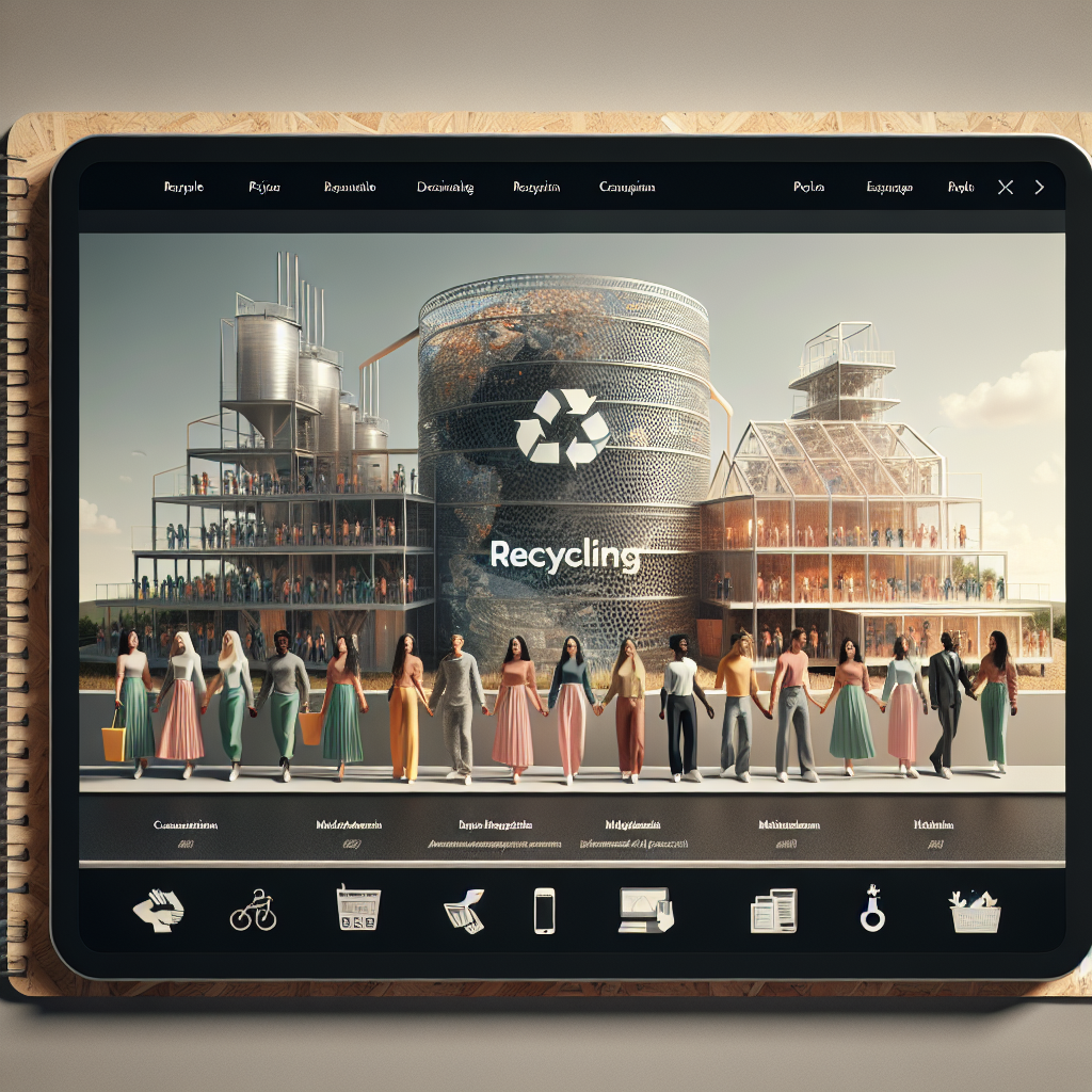 Un projet de recyclage innovant présenté sur un site web.