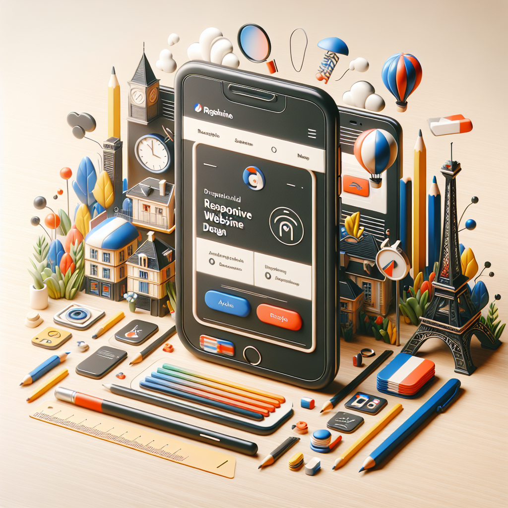 Un smartphone affichant un site web responsive.