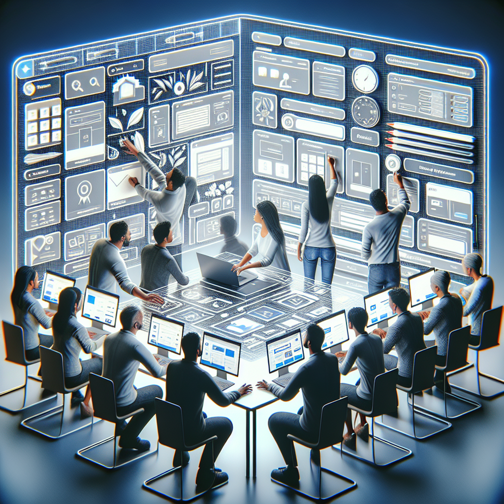 Une interface utilisateur intuitive de plateforme de création de site web.