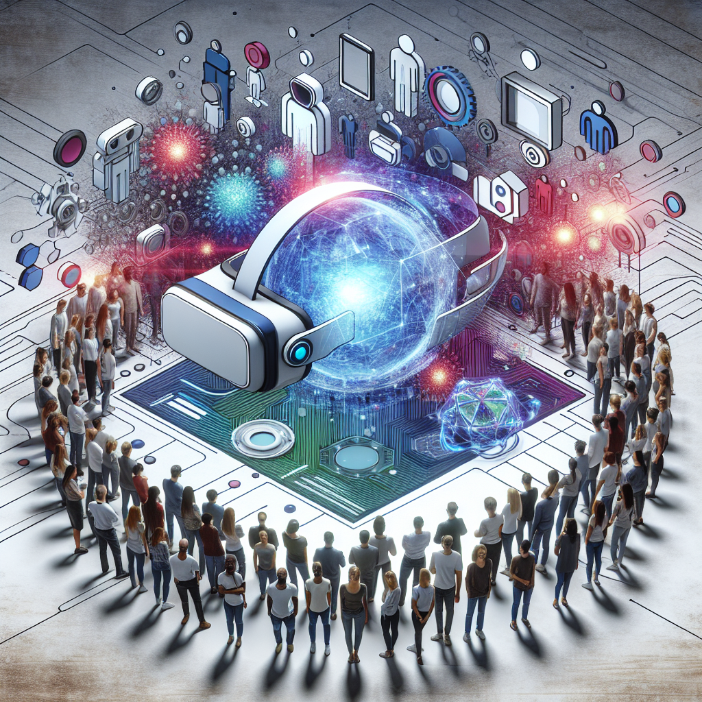 Illustration abstraite d'une entreprise de réalité augmentée.