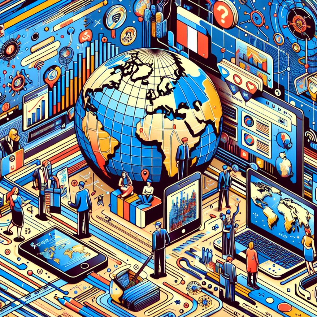 Illustration abstraite représentant les tendances web modernes.