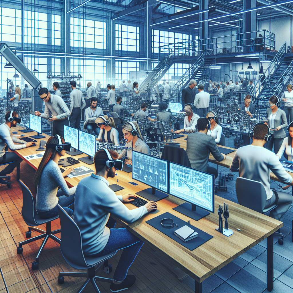 Illustration d'une entreprise de réalité augmentée en pleine croissance.