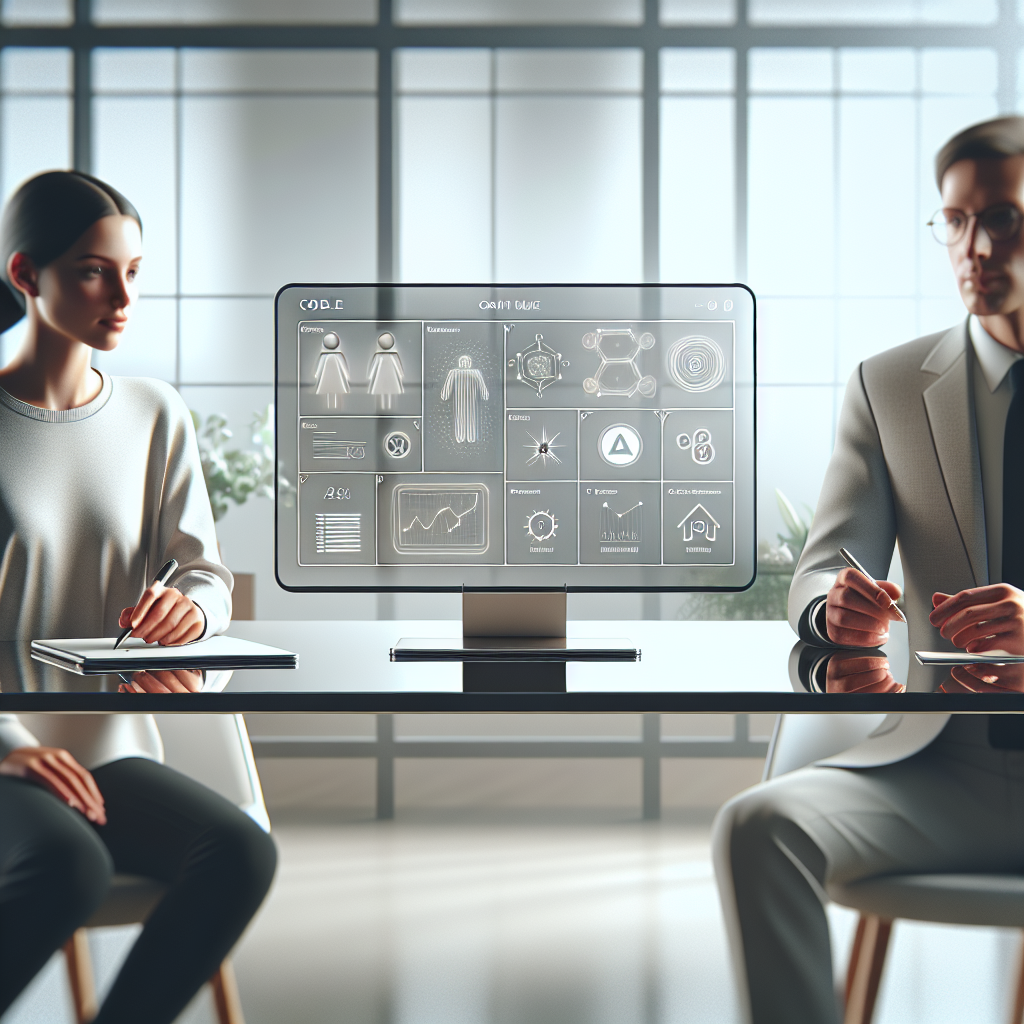 Illustration d'une interface utilisateur intuitive sur un ordinateur portable.