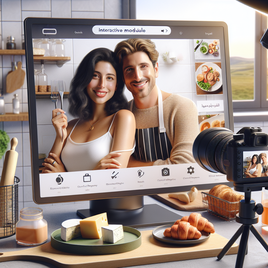 Un exemple de module interactif sur un site de photographie culinaire.