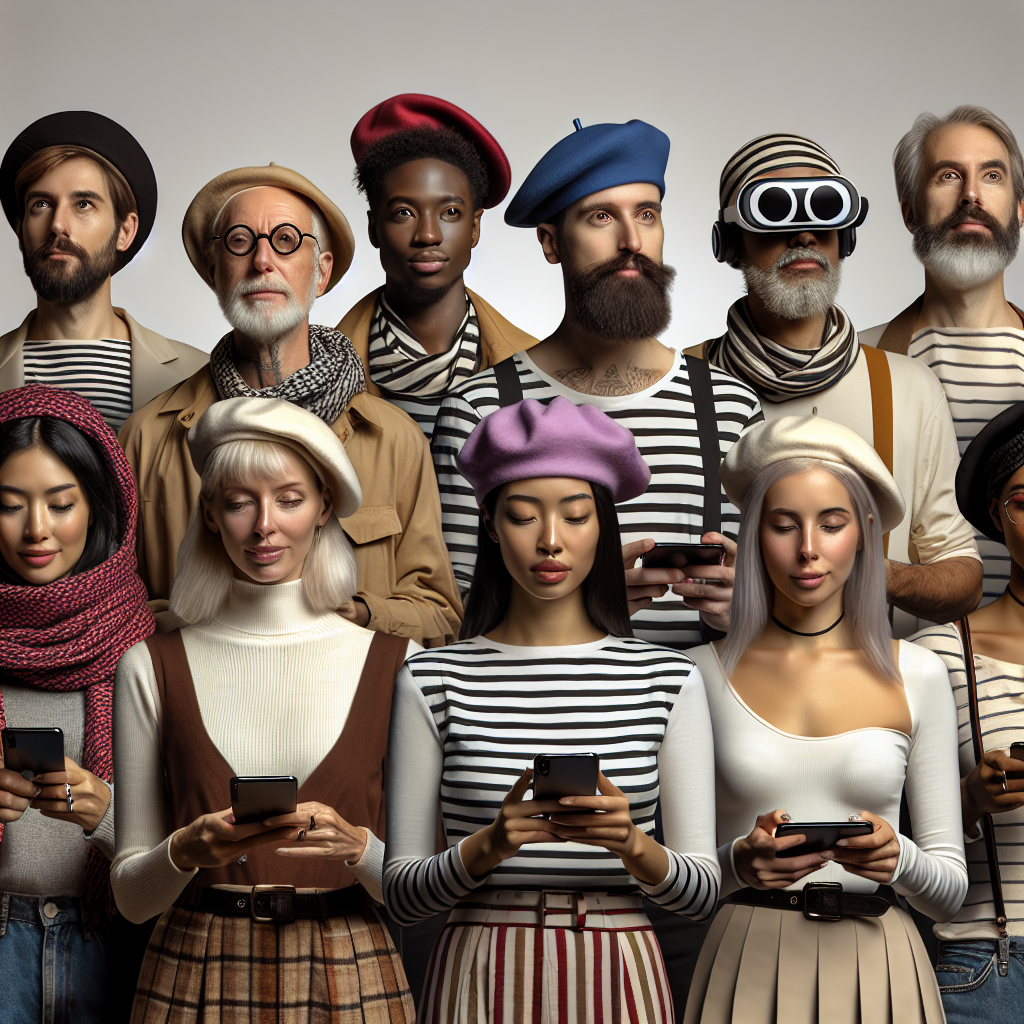 Un groupe diversifié de personnes utilisant des appareils de réalité augmentée.