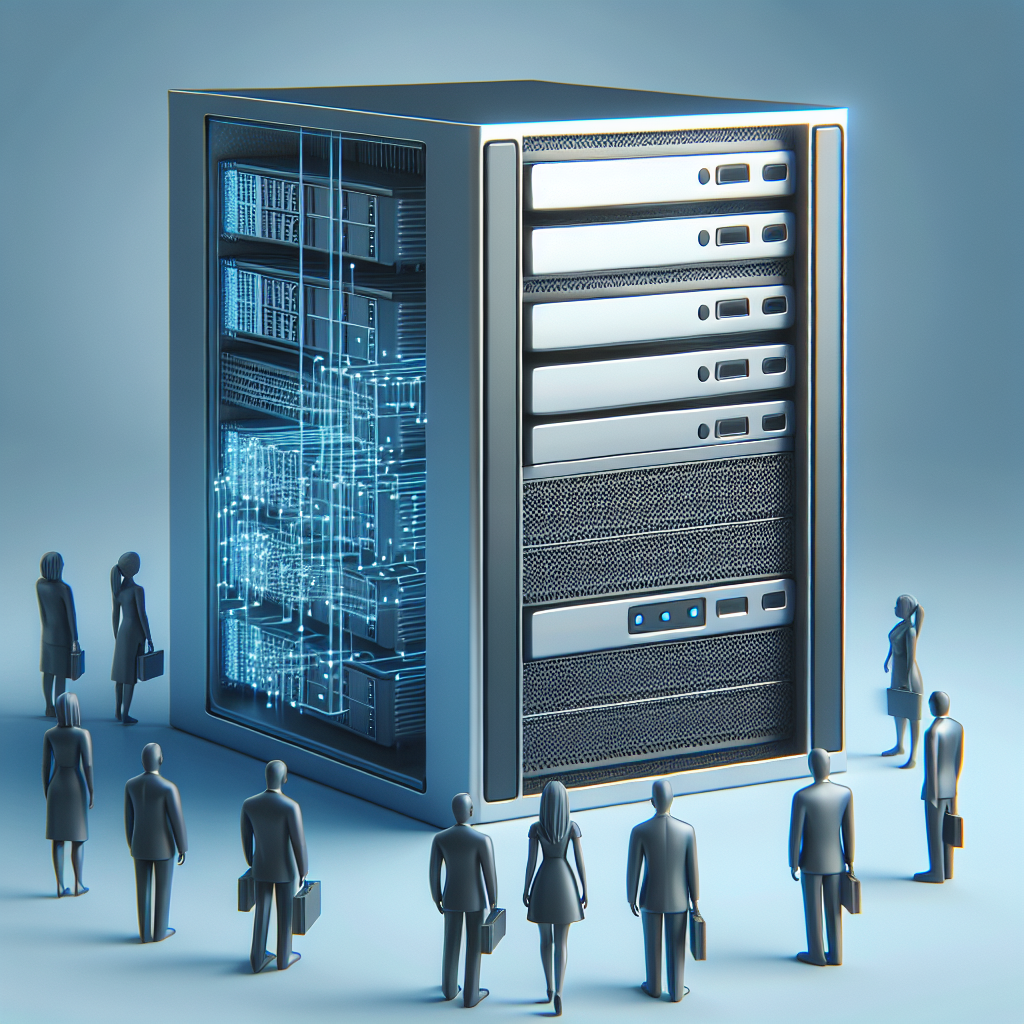 Un serveur web moderne et sécurisé, symbolisant la performance et la sécurité.