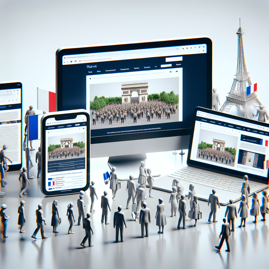 Un site web affiché sur un ordinateur, une tablette et un smartphone.