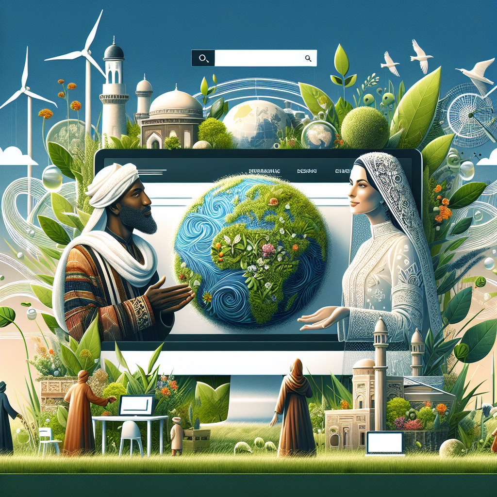 Un site web avec des éléments de design naturel et écologique.