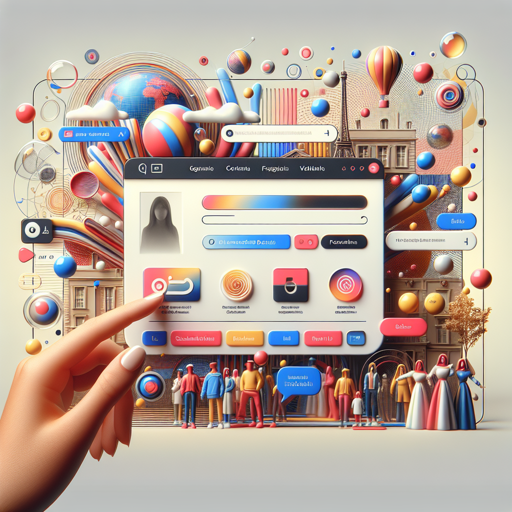 Un site web avec des fonctionnalités interactives telles qu'un formulaire de contact et des boutons de partage.