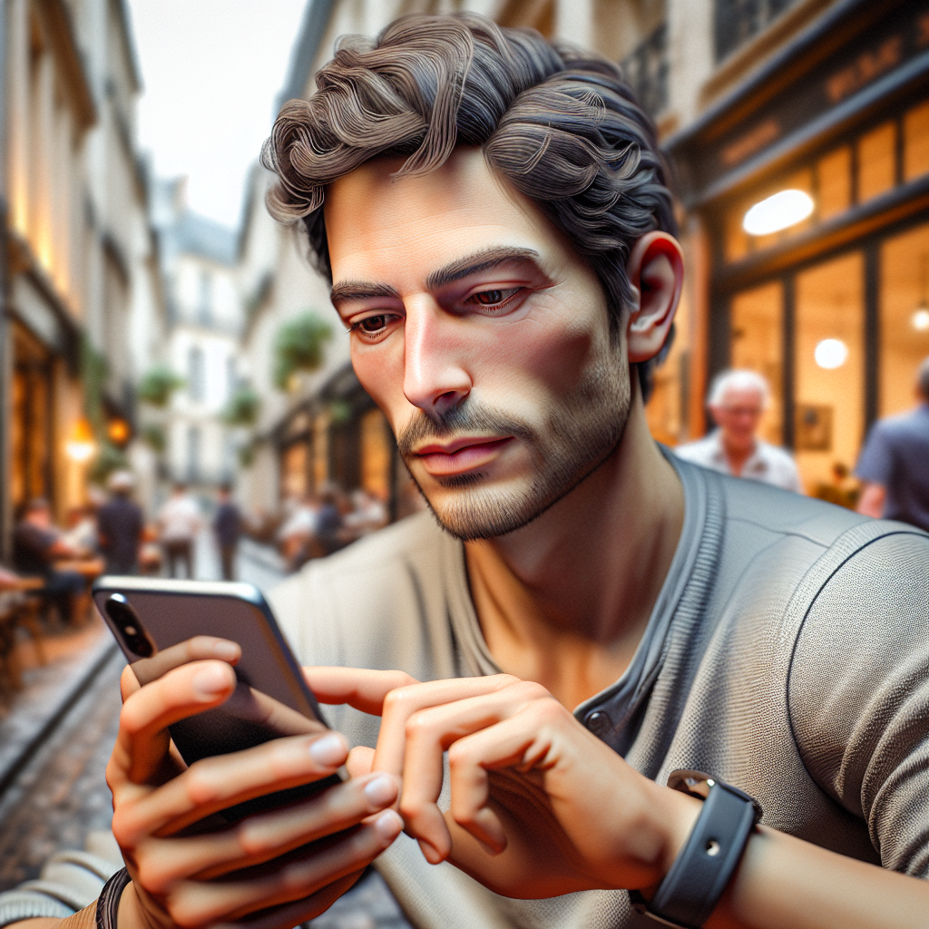 Une personne utilisant un smartphone pour naviguer sur un site web.