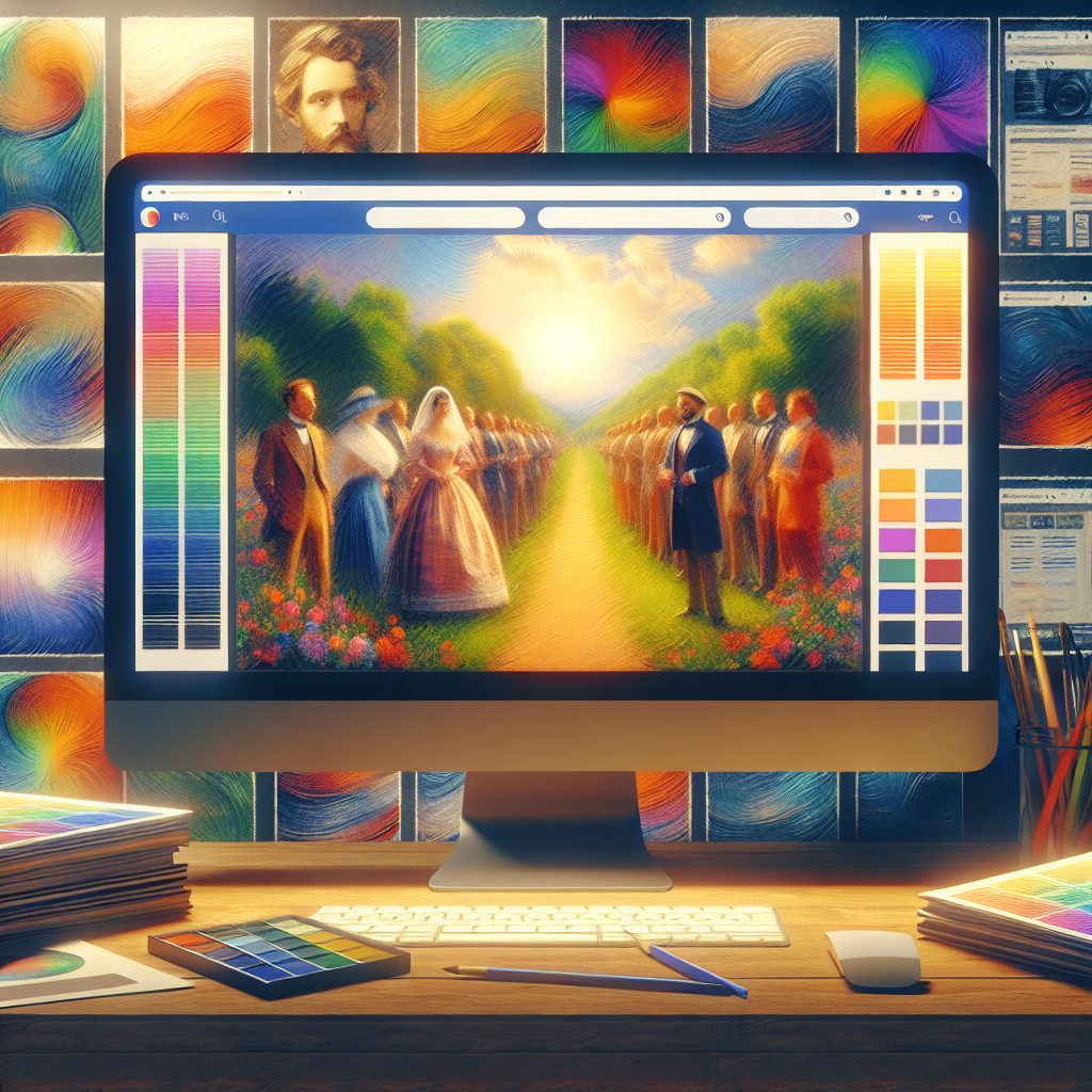 Écran d'ordinateur affichant une variété de templates de site web colorés.