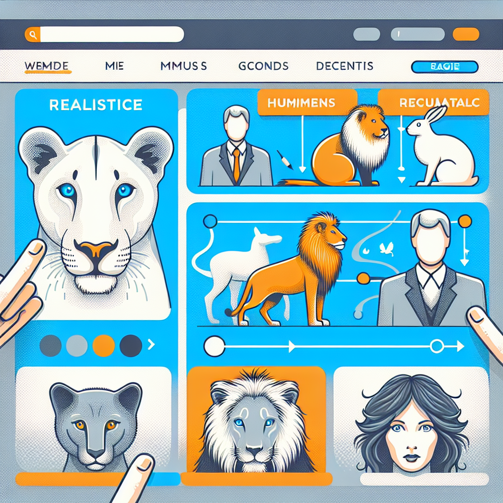 Exemple de design de site web avec des éléments graphiques animaliers.