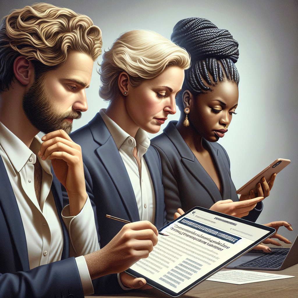 Illustration de personnes interagissant avec un site web sur le bien-être animal.