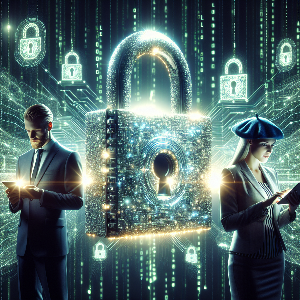 Un cadenas symbolisant la sécurité en ligne sur un fond numérique.