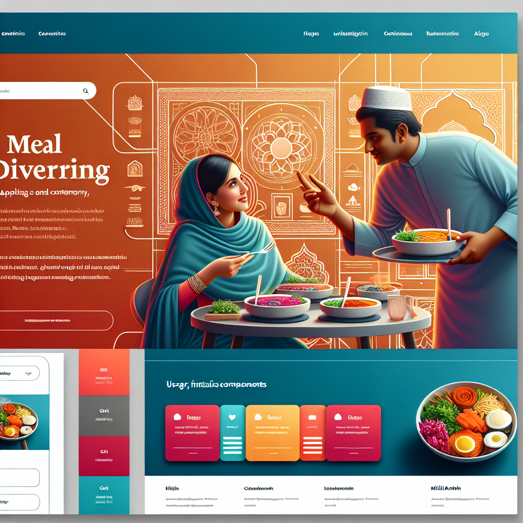 Un design de site web moderne et attrayant pour un service de livraison de repas.