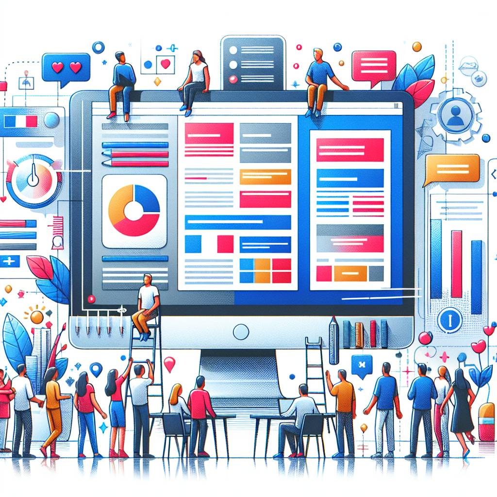 Un écran d'ordinateur affichant un site web avec un design moderne et coloré.