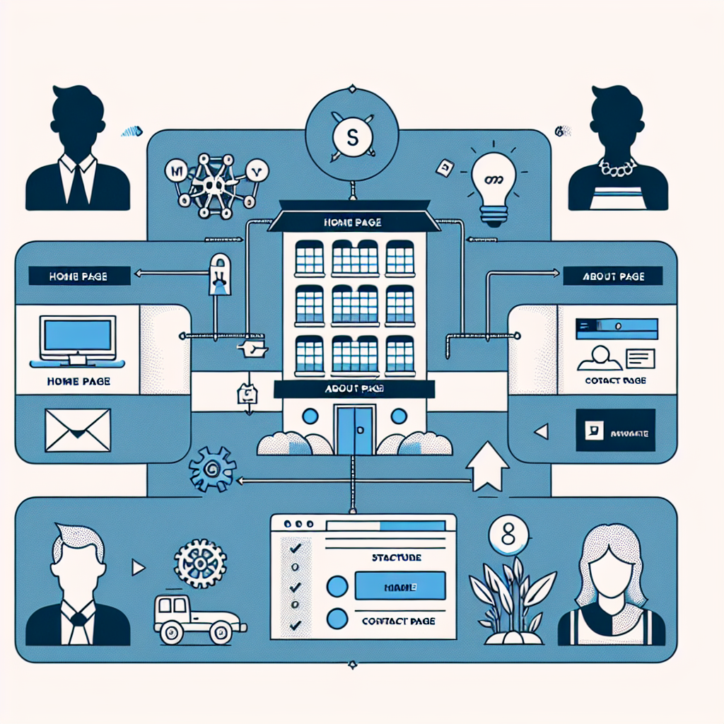 Un schéma simple montrant la structure d'un site web.