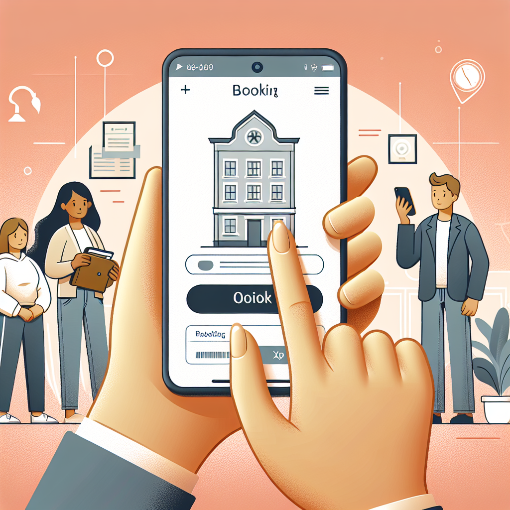 Un smartphone affichant une application de réservation en ligne.