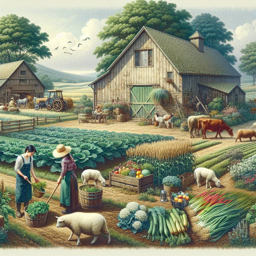 Exemple de design de site web pour une ferme avec des couleurs naturelles.