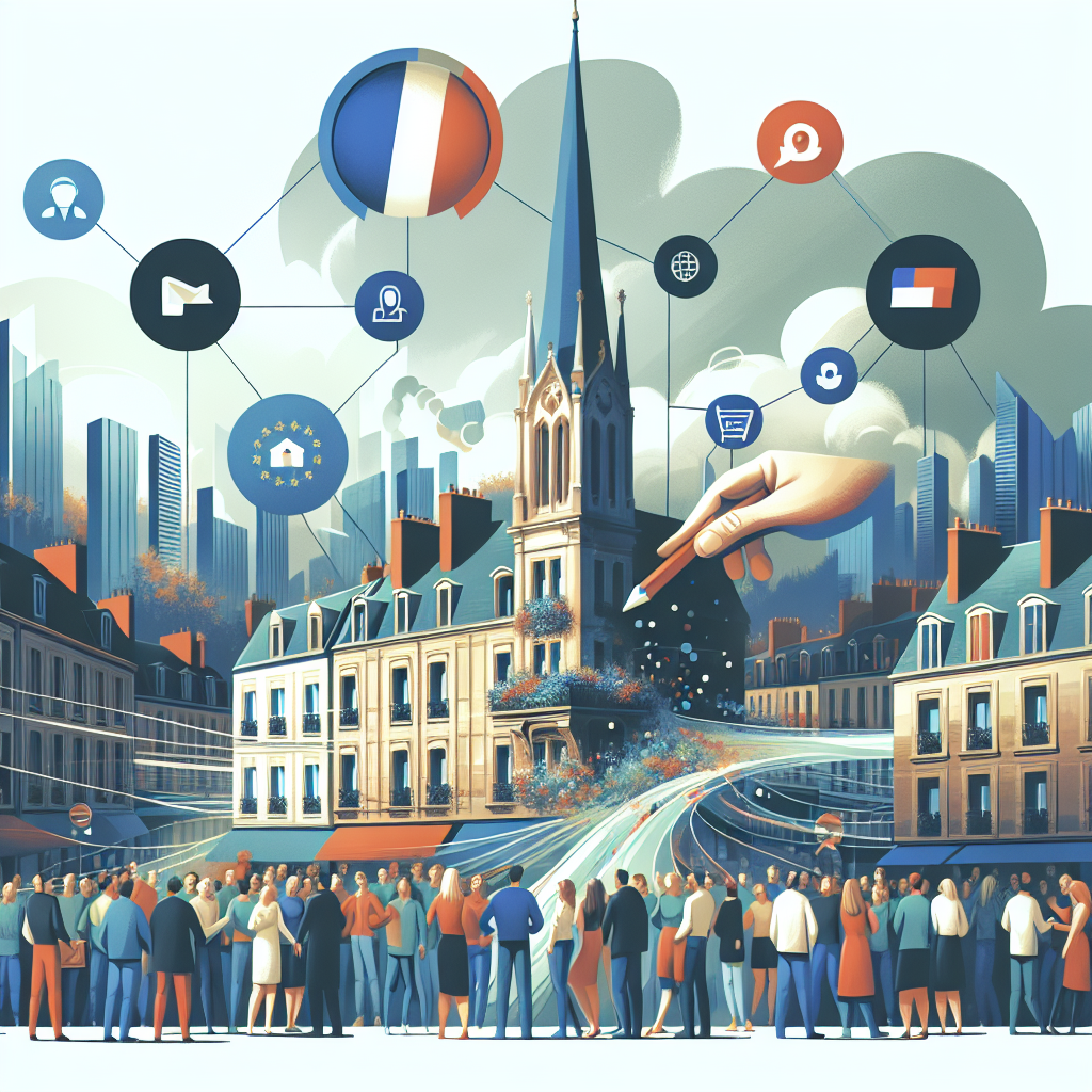 Illustration abstraite de la convivialité et de l'efficacité d'une plateforme en ligne.