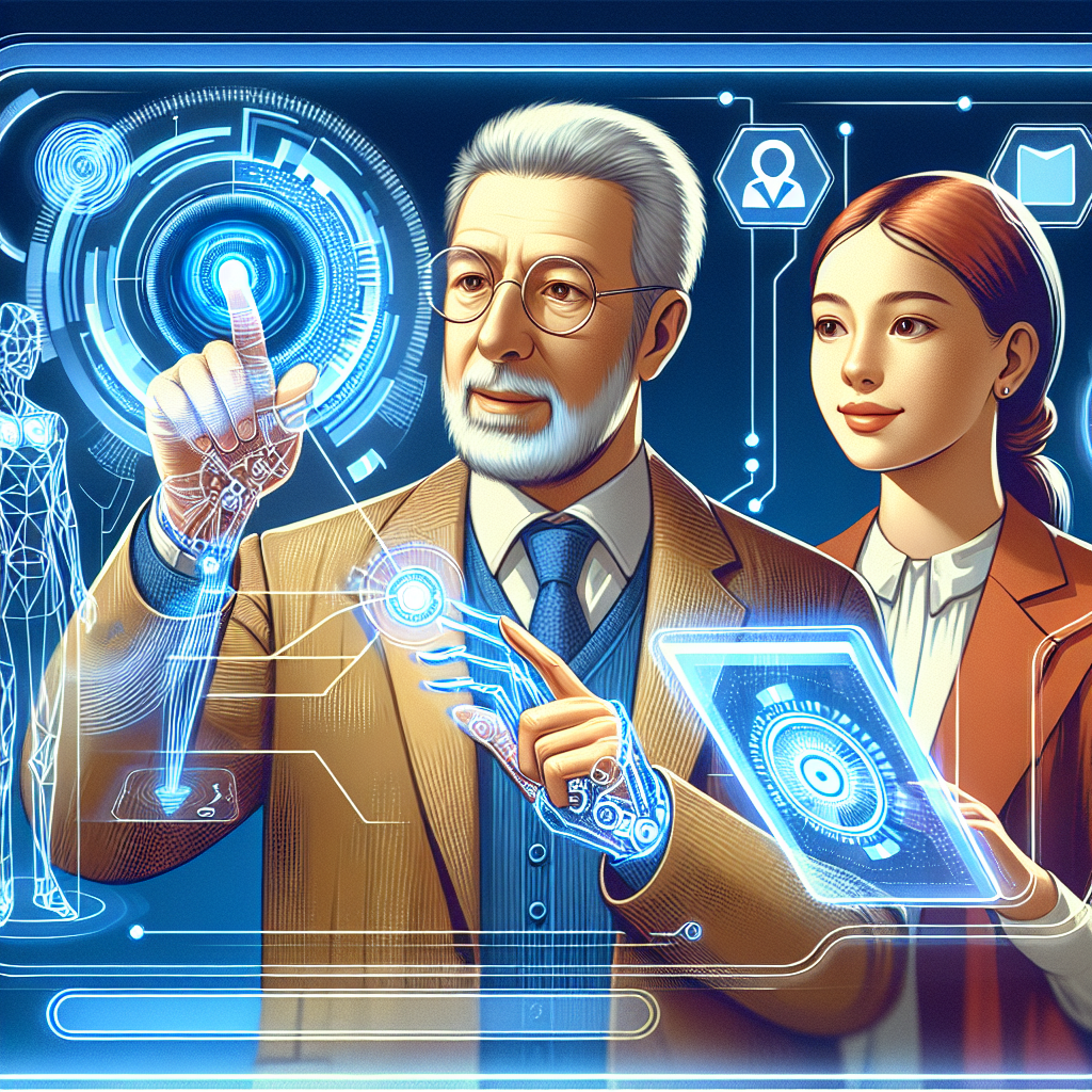 Illustration de technologies futuristes intégrées dans un site web.