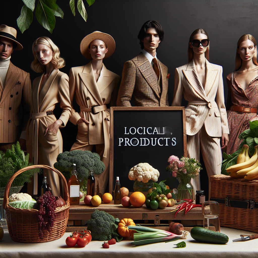 Présentation élégante de produits locaux frais.